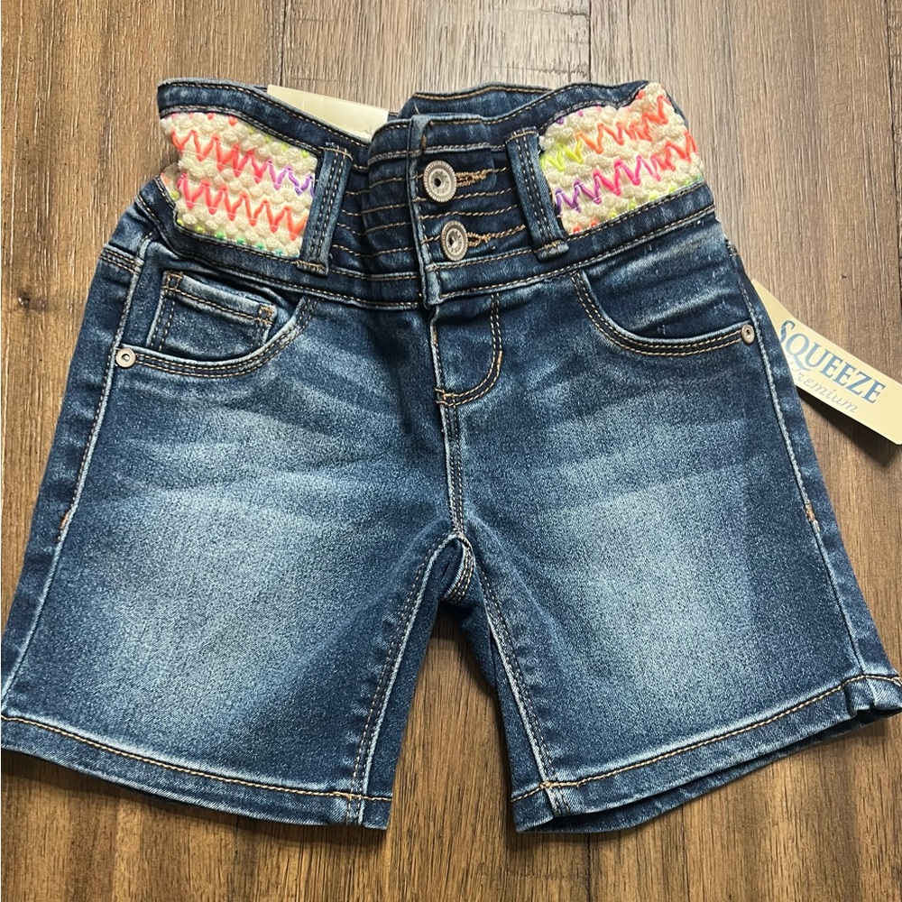 Squeeze Kids Denim Shorts with Colorful Accents